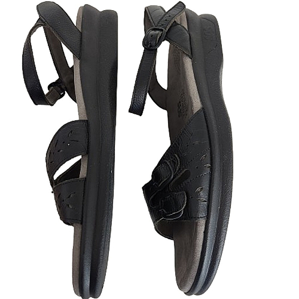 SAS Black Duo Quarter Strap Sandal 9.5M - Picture 8 of 12
